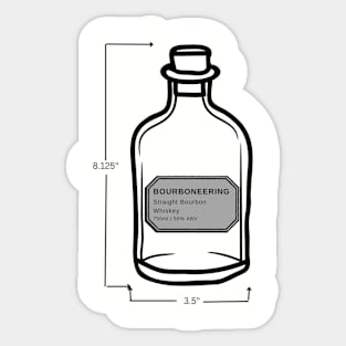 Bottle Engineering Drawing Sticker